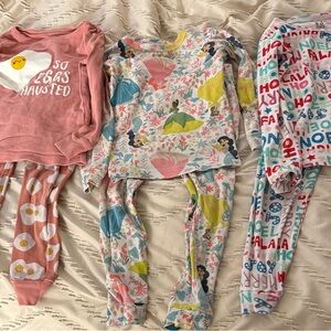 Cozy Girls 4T Pajama Bundle - Pink and Multicolor Prints
